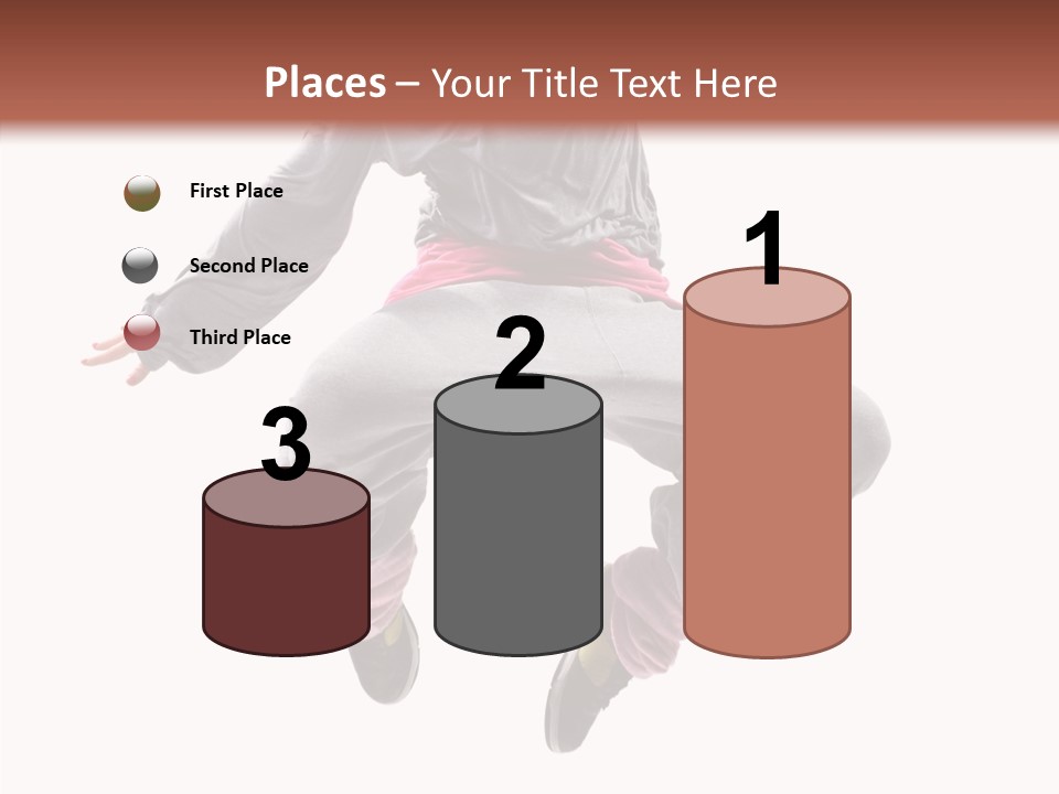 Performance Mid Air Woman PowerPoint Template