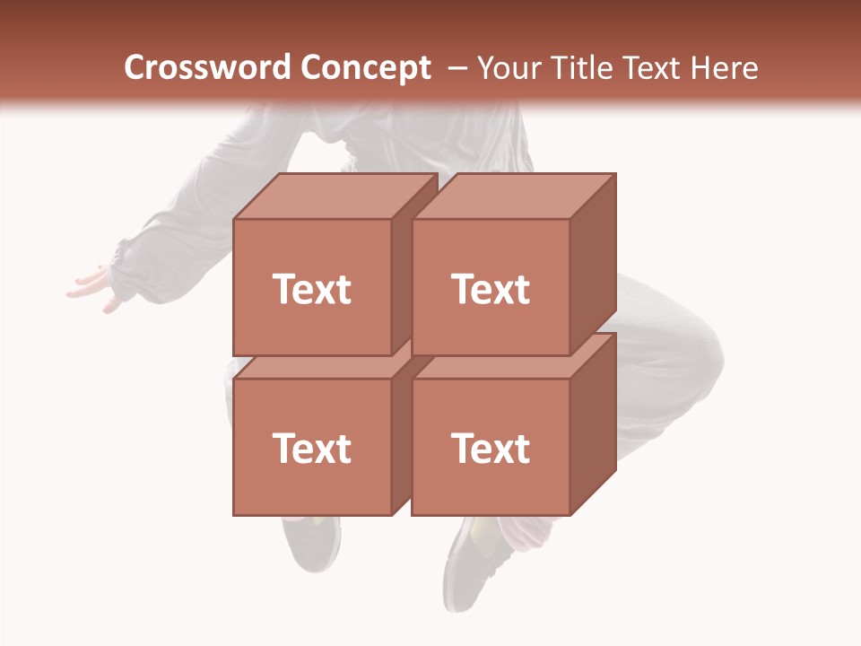 Performance Mid Air Woman PowerPoint Template