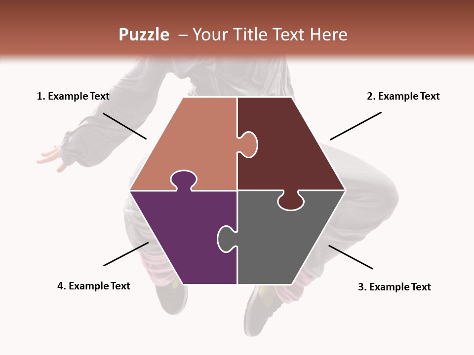 Performance Mid Air Woman PowerPoint Template