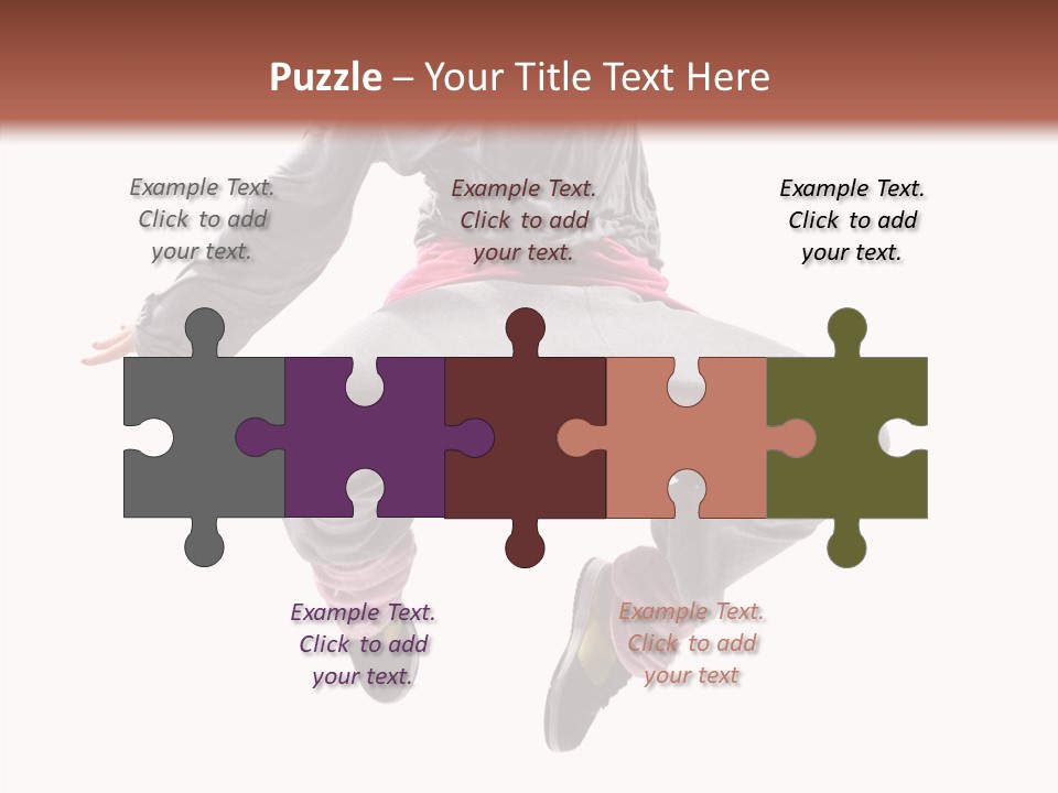 Performance Mid Air Woman PowerPoint Template