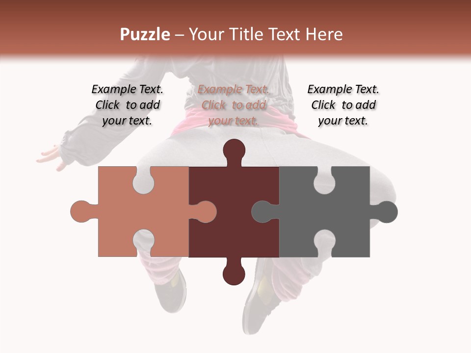 Performance Mid Air Woman PowerPoint Template