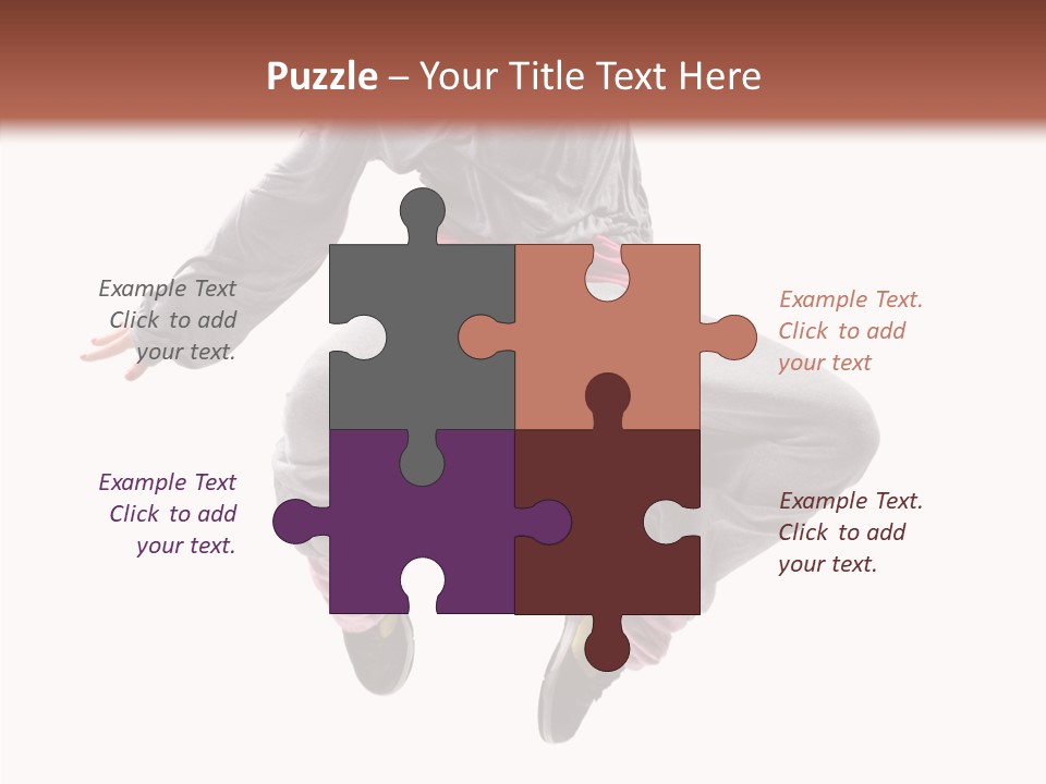 Performance Mid Air Woman PowerPoint Template