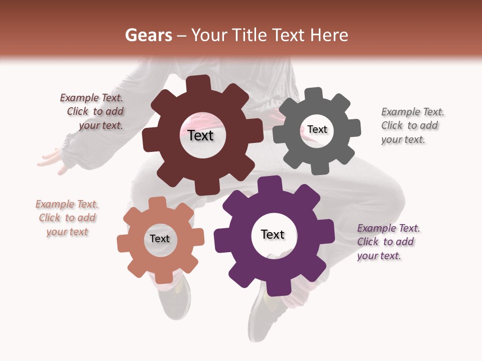 Performance Mid Air Woman PowerPoint Template