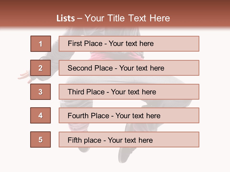Performance Mid Air Woman PowerPoint Template