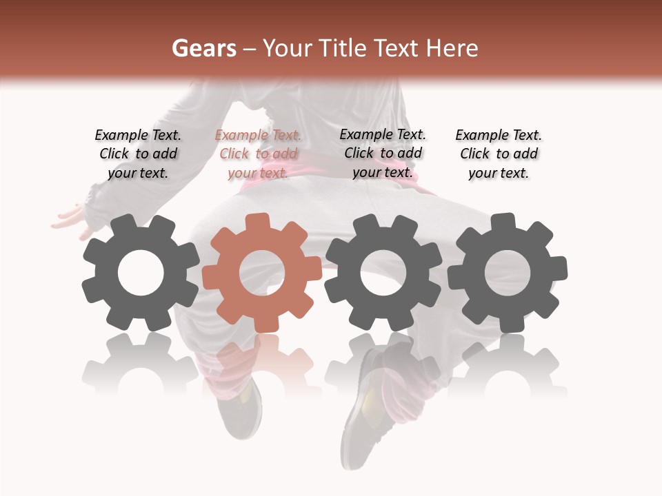 Performance Mid Air Woman PowerPoint Template