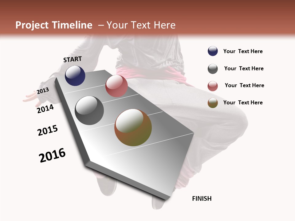 Performance Mid Air Woman PowerPoint Template