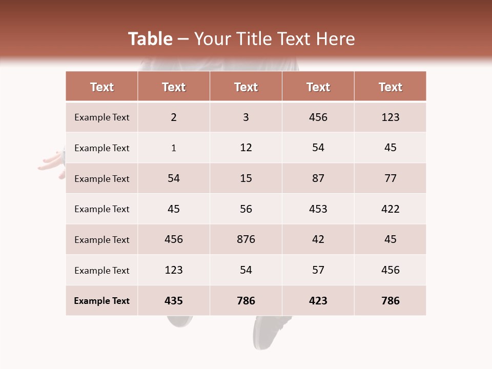 Performance Mid Air Woman PowerPoint Template