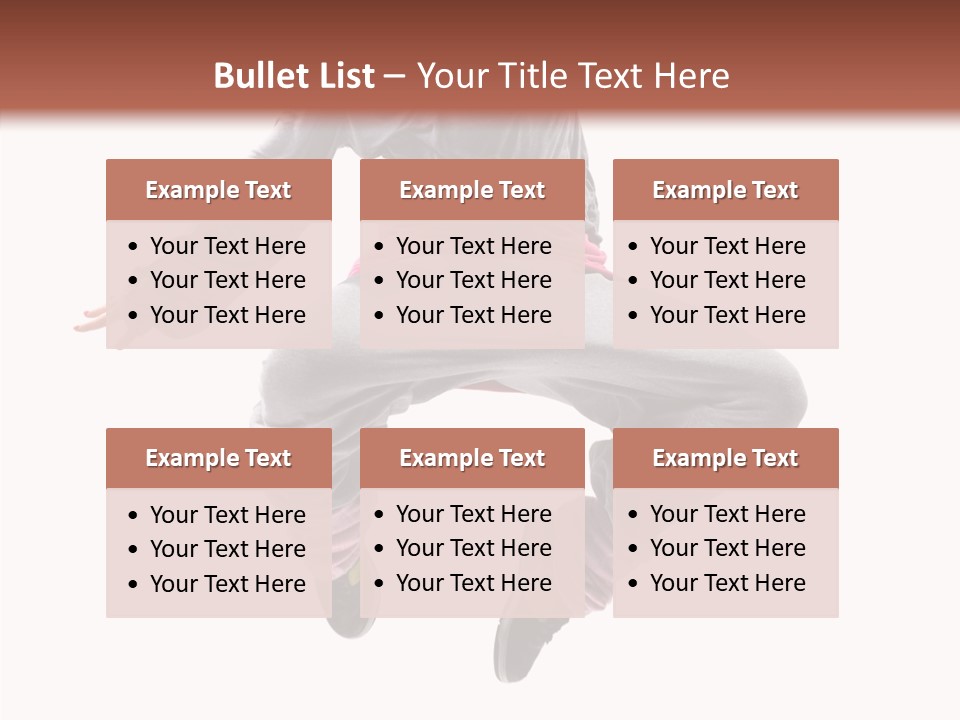 Performance Mid Air Woman PowerPoint Template