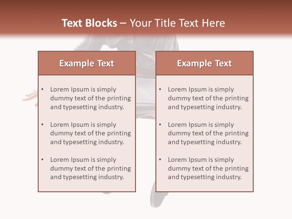 Performance Mid Air Woman PowerPoint Template