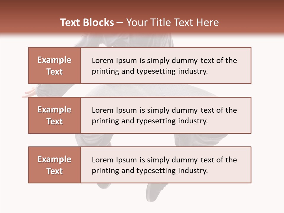 Performance Mid Air Woman PowerPoint Template