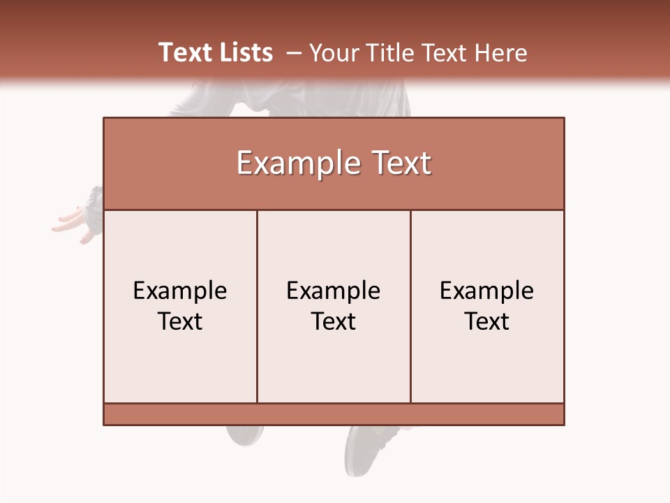 Performance Mid Air Woman PowerPoint Template