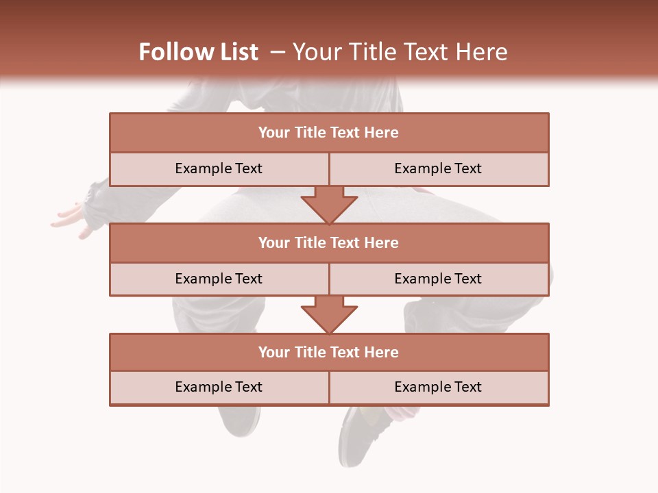 Performance Mid Air Woman PowerPoint Template