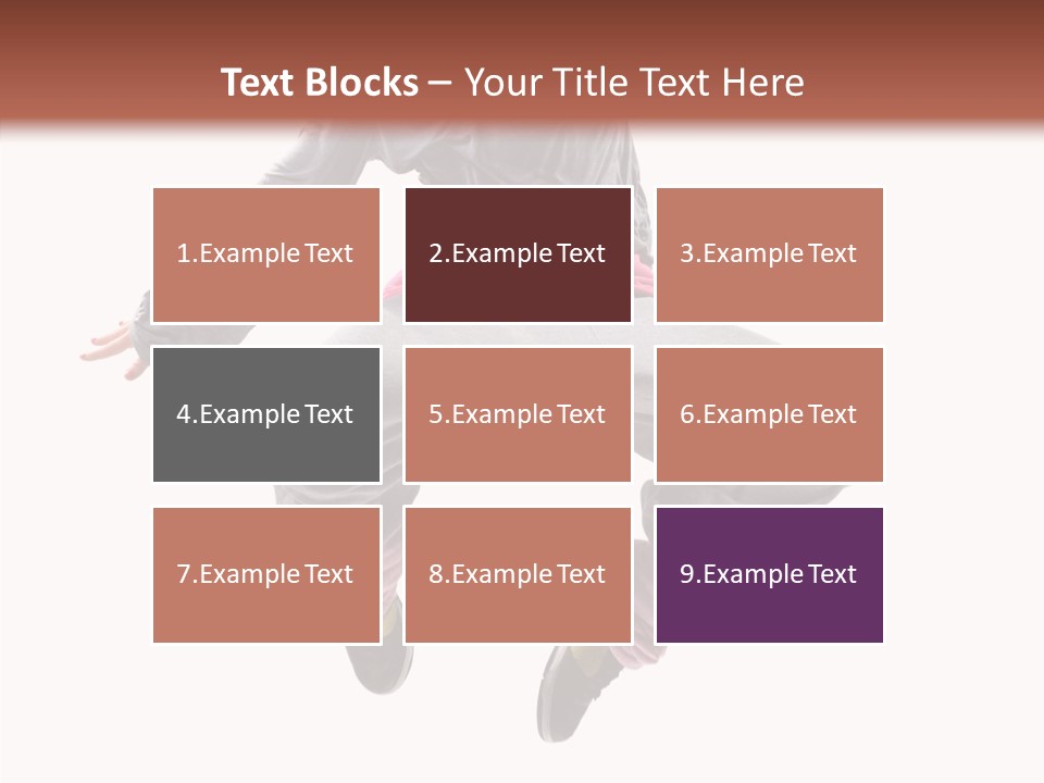 Performance Mid Air Woman PowerPoint Template