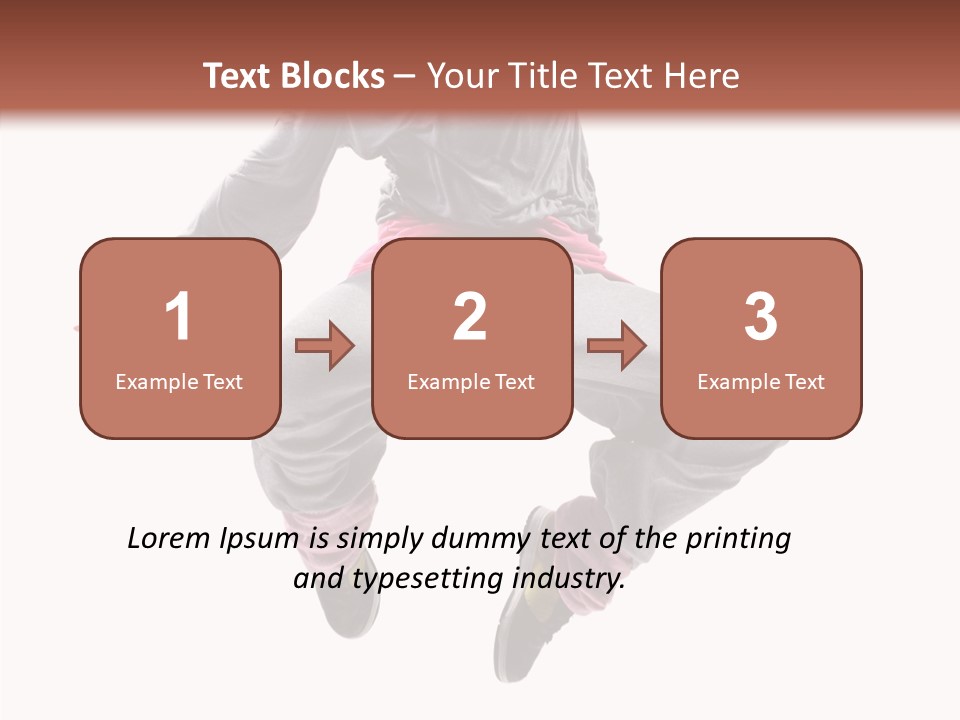 Performance Mid Air Woman PowerPoint Template