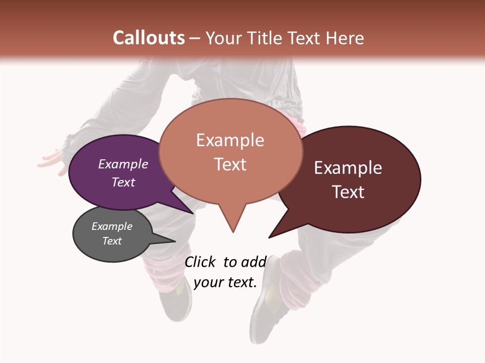 Performance Mid Air Woman PowerPoint Template