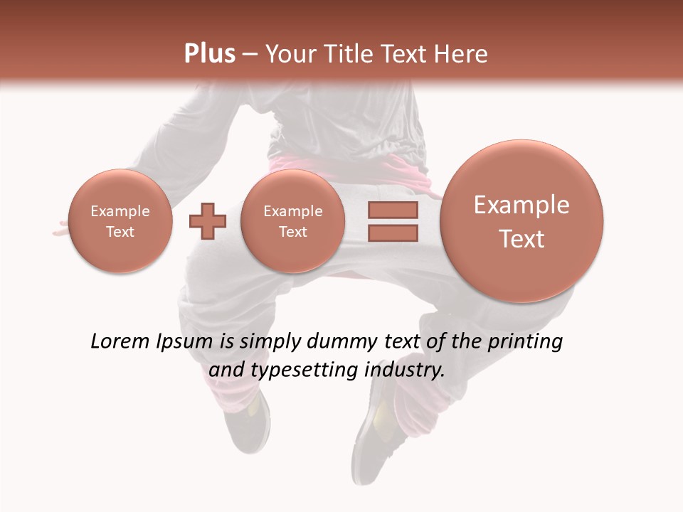 Performance Mid Air Woman PowerPoint Template