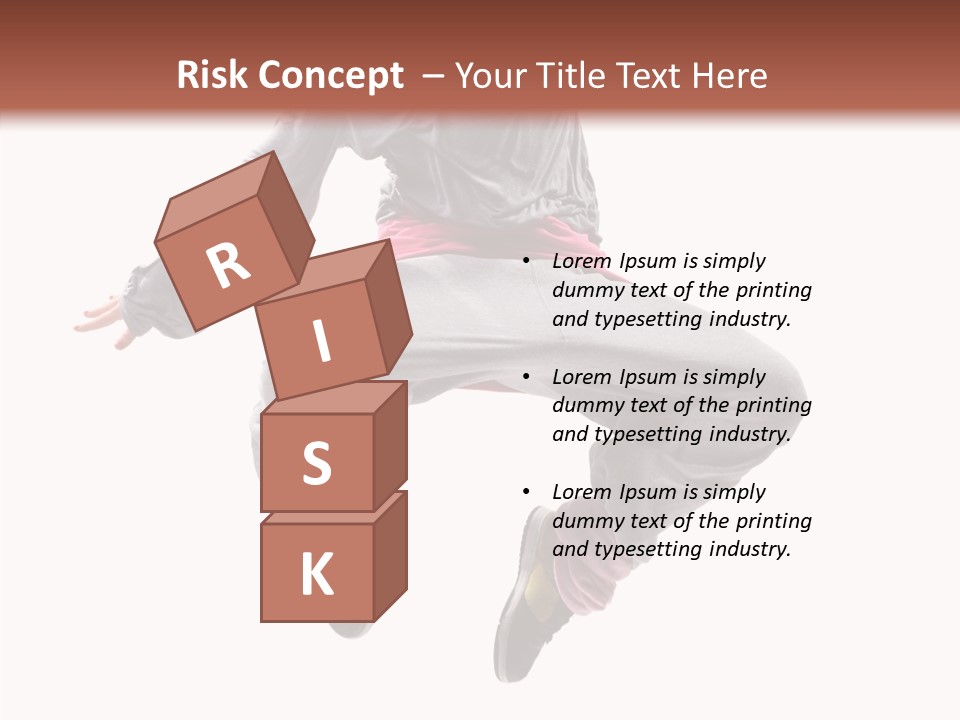 Performance Mid Air Woman PowerPoint Template