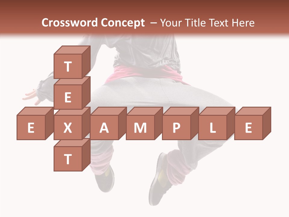 Performance Mid Air Woman PowerPoint Template