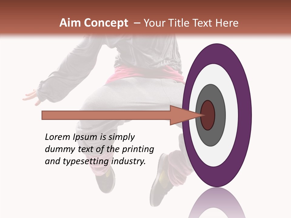 Performance Mid Air Woman PowerPoint Template