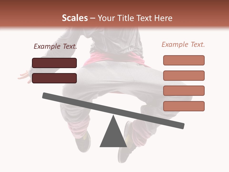 Performance Mid Air Woman PowerPoint Template