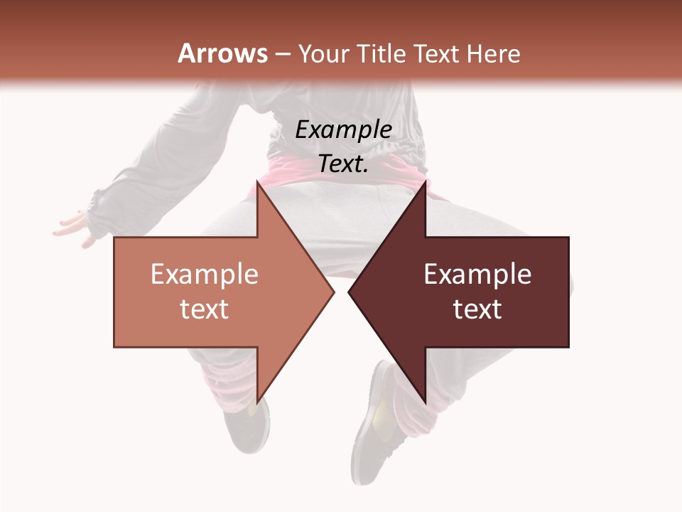 Performance Mid Air Woman PowerPoint Template