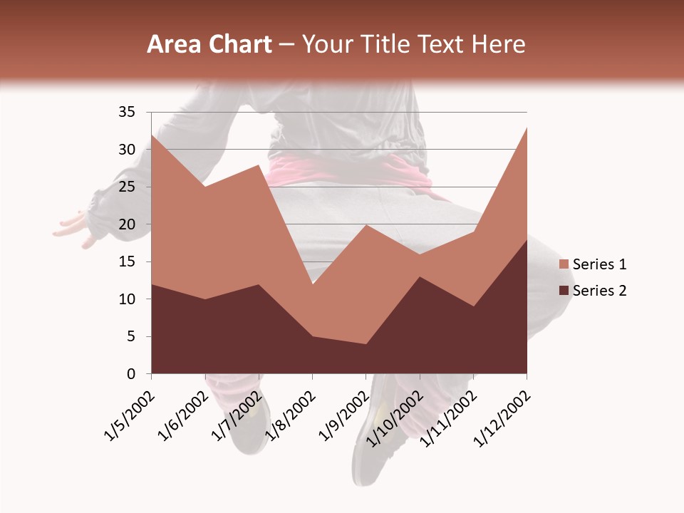 Performance Mid Air Woman PowerPoint Template