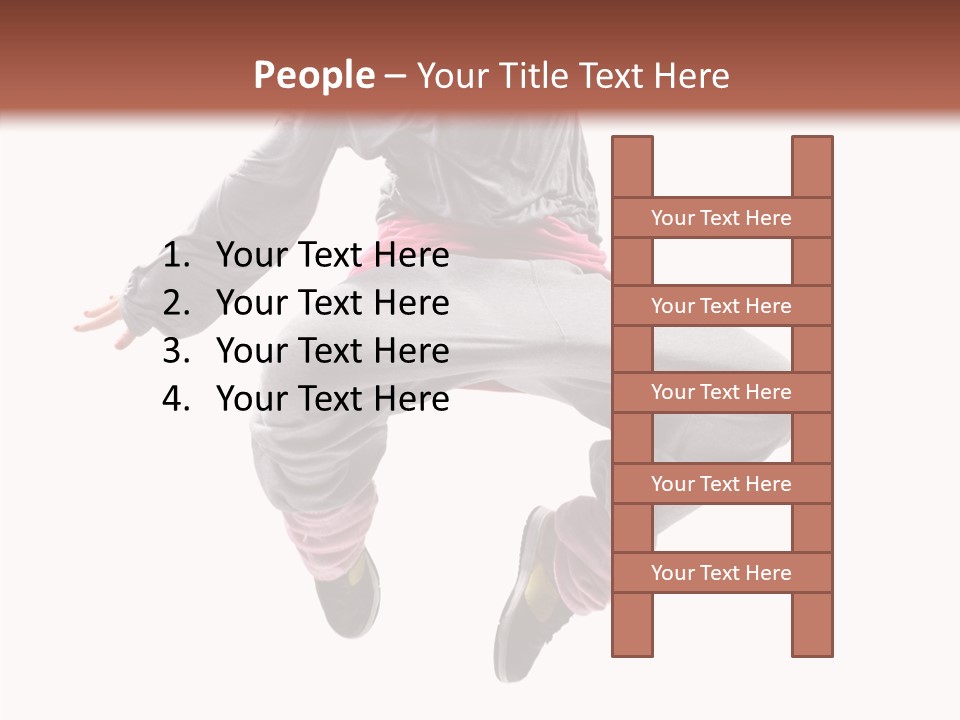 Performance Mid Air Woman PowerPoint Template