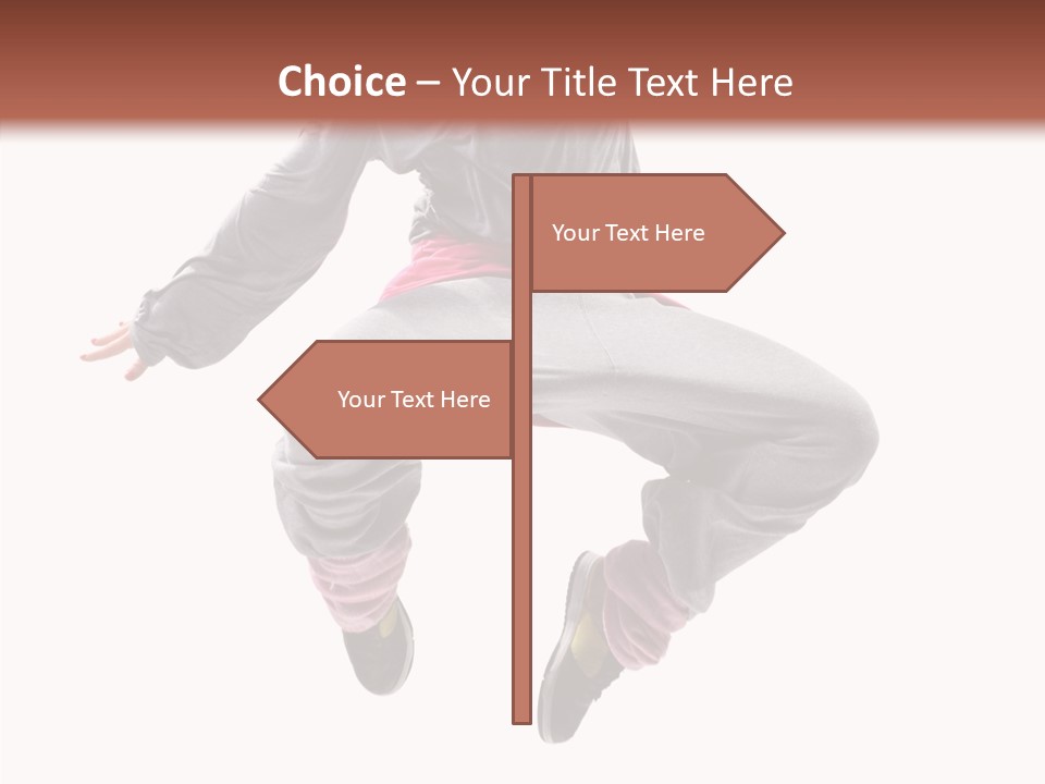 Performance Mid Air Woman PowerPoint Template