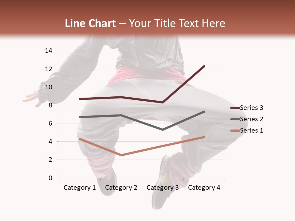 Performance Mid Air Woman PowerPoint Template