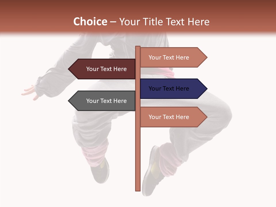 Performance Mid Air Woman PowerPoint Template