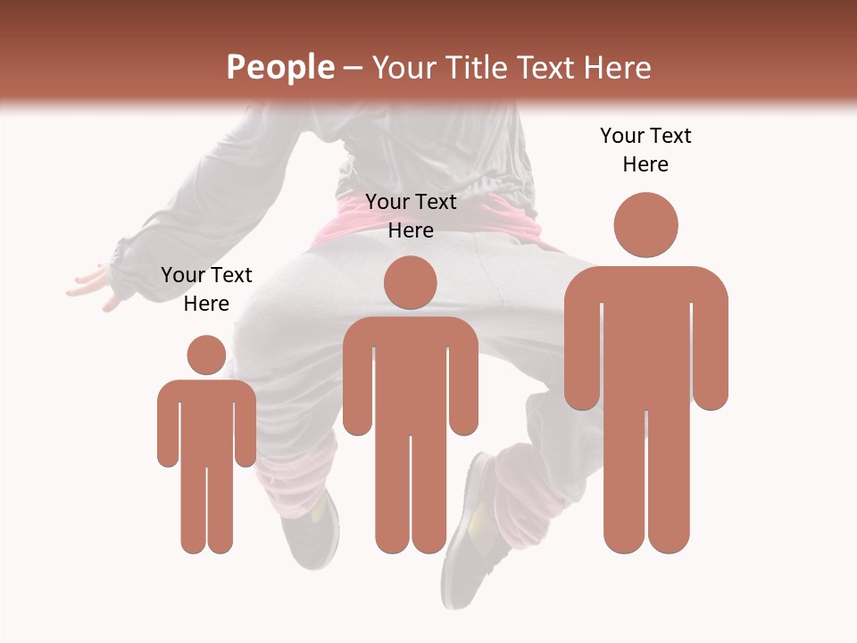 Performance Mid Air Woman PowerPoint Template