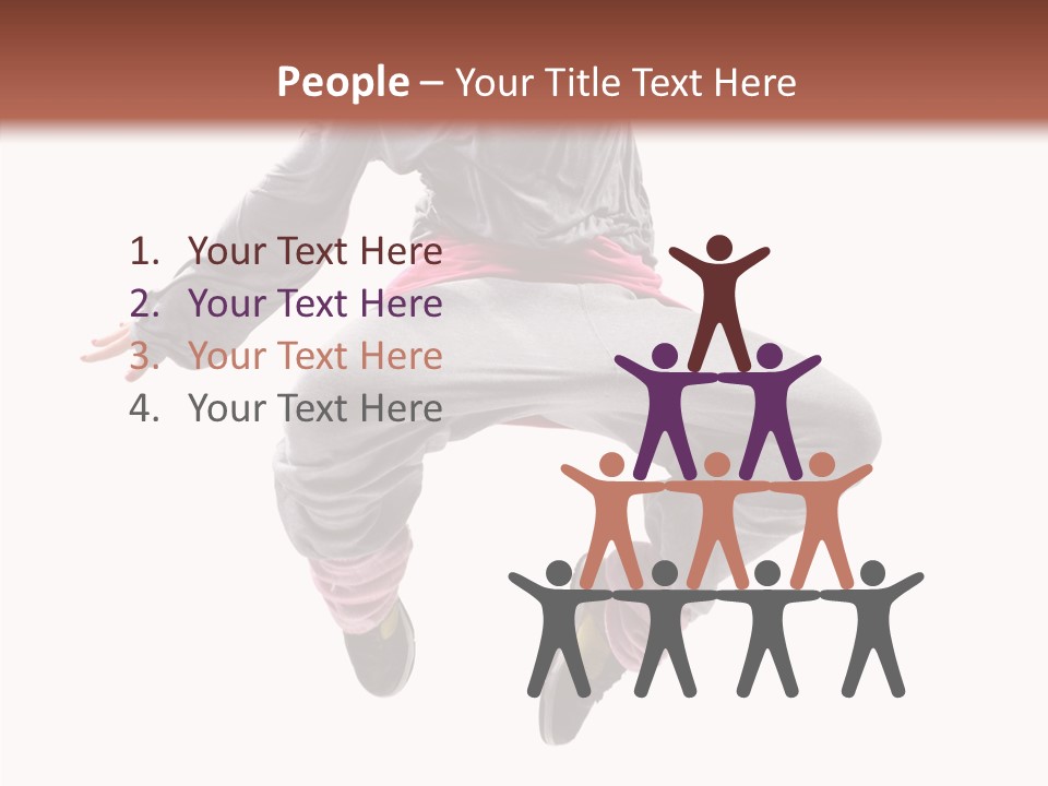 Performance Mid Air Woman PowerPoint Template