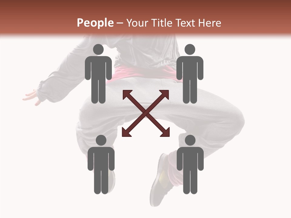 Performance Mid Air Woman PowerPoint Template