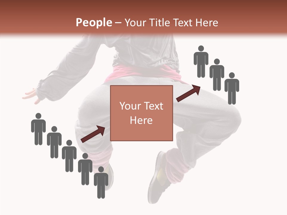 Performance Mid Air Woman PowerPoint Template