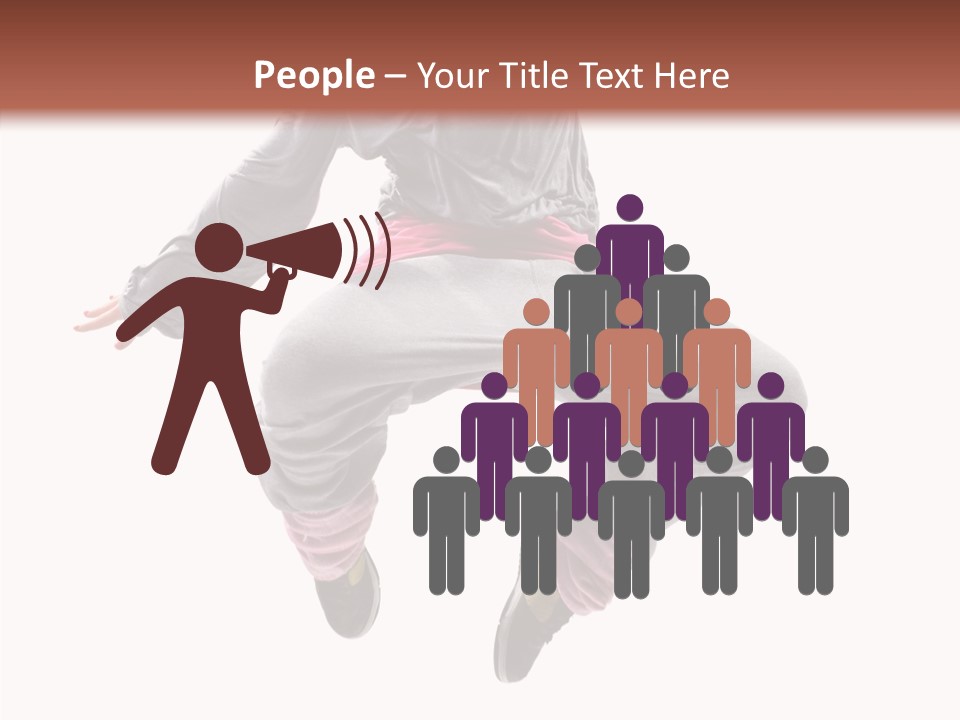 Performance Mid Air Woman PowerPoint Template