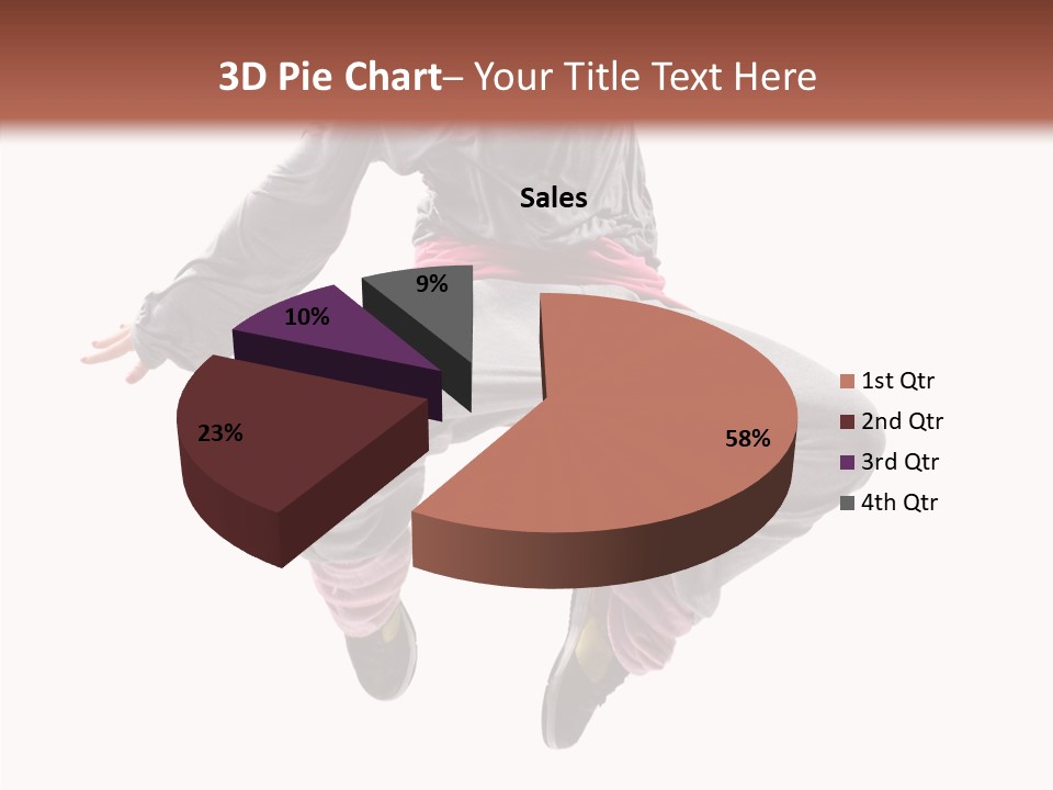 Performance Mid Air Woman PowerPoint Template