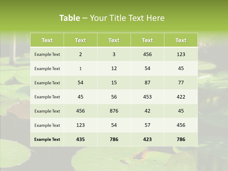 Blossom Floating Lilies PowerPoint Template
