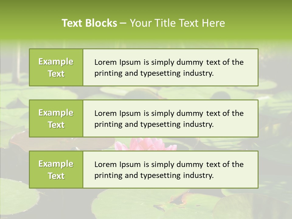 Blossom Floating Lilies PowerPoint Template