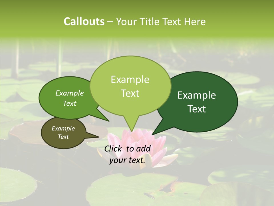 Blossom Floating Lilies PowerPoint Template