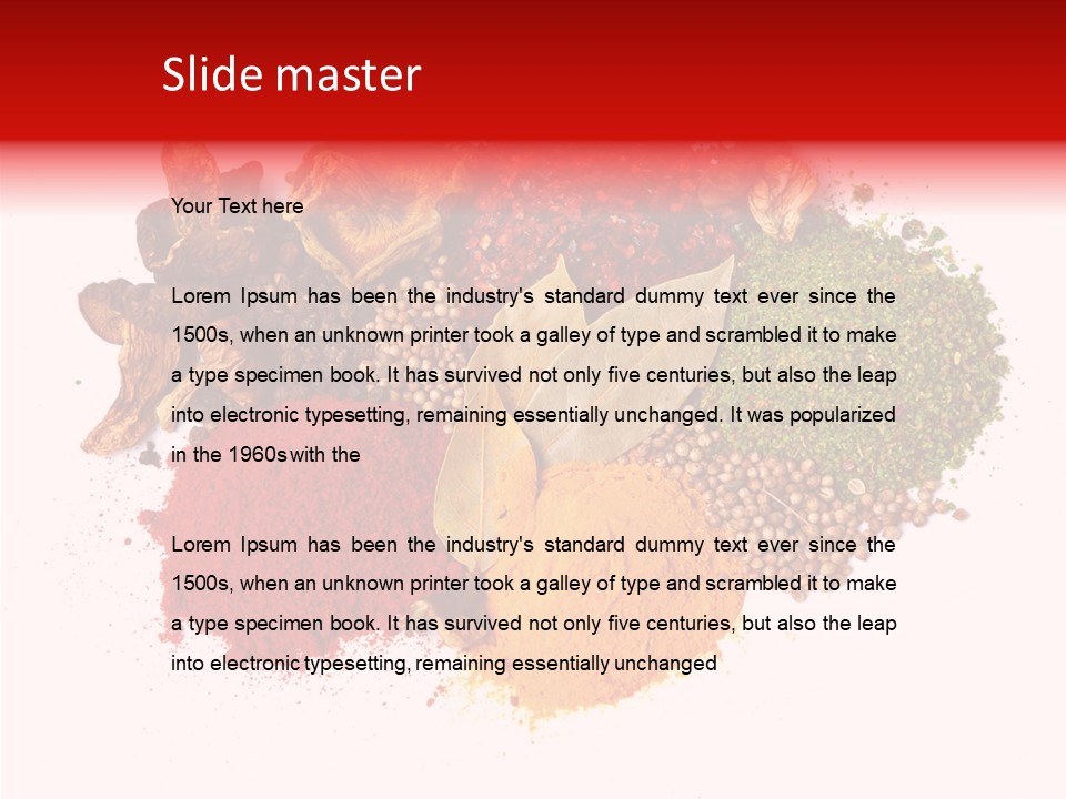 Green Curcuma Coriander PowerPoint Template