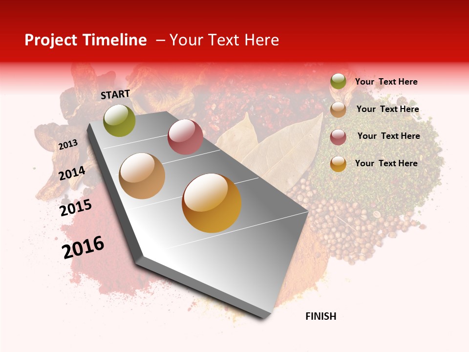Green Curcuma Coriander PowerPoint Template