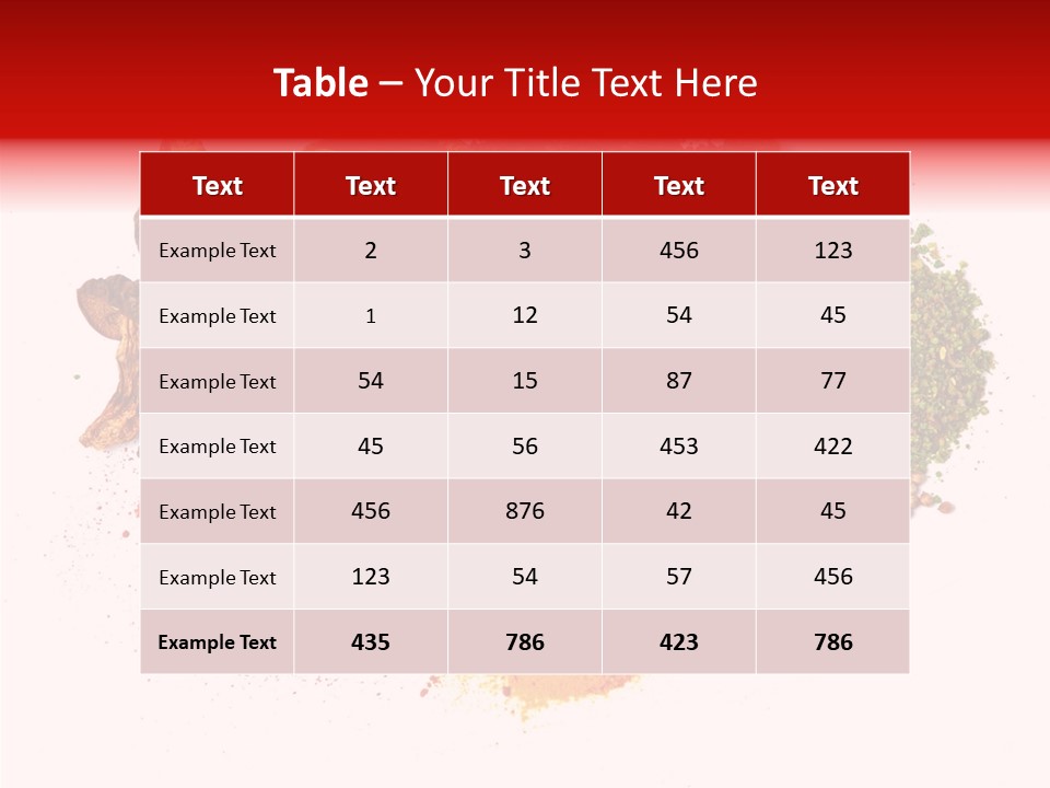 Green Curcuma Coriander PowerPoint Template