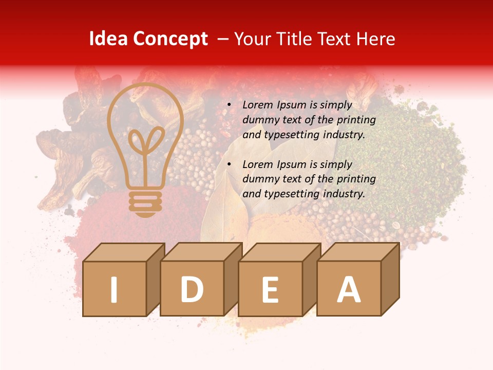 Green Curcuma Coriander PowerPoint Template