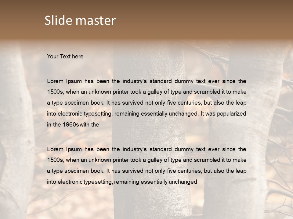 Shape Tree Detail PowerPoint Template