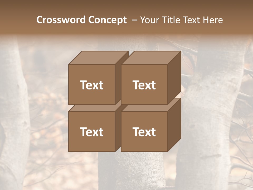 Shape Tree Detail PowerPoint Template