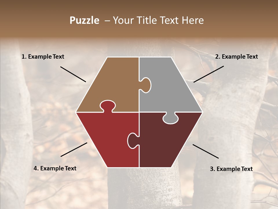 Shape Tree Detail PowerPoint Template