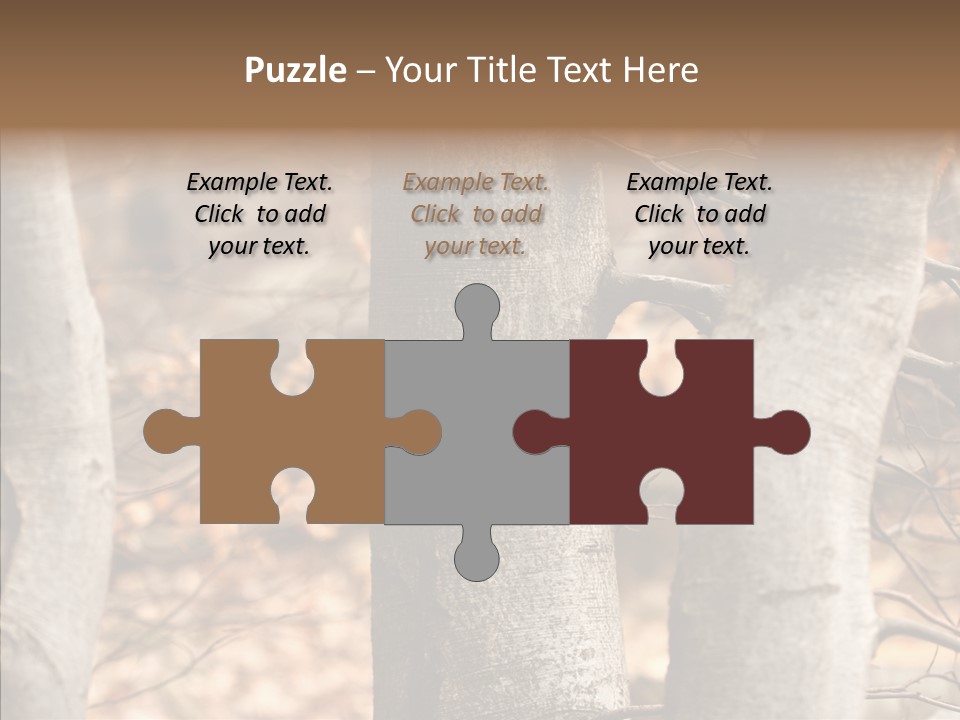 Shape Tree Detail PowerPoint Template