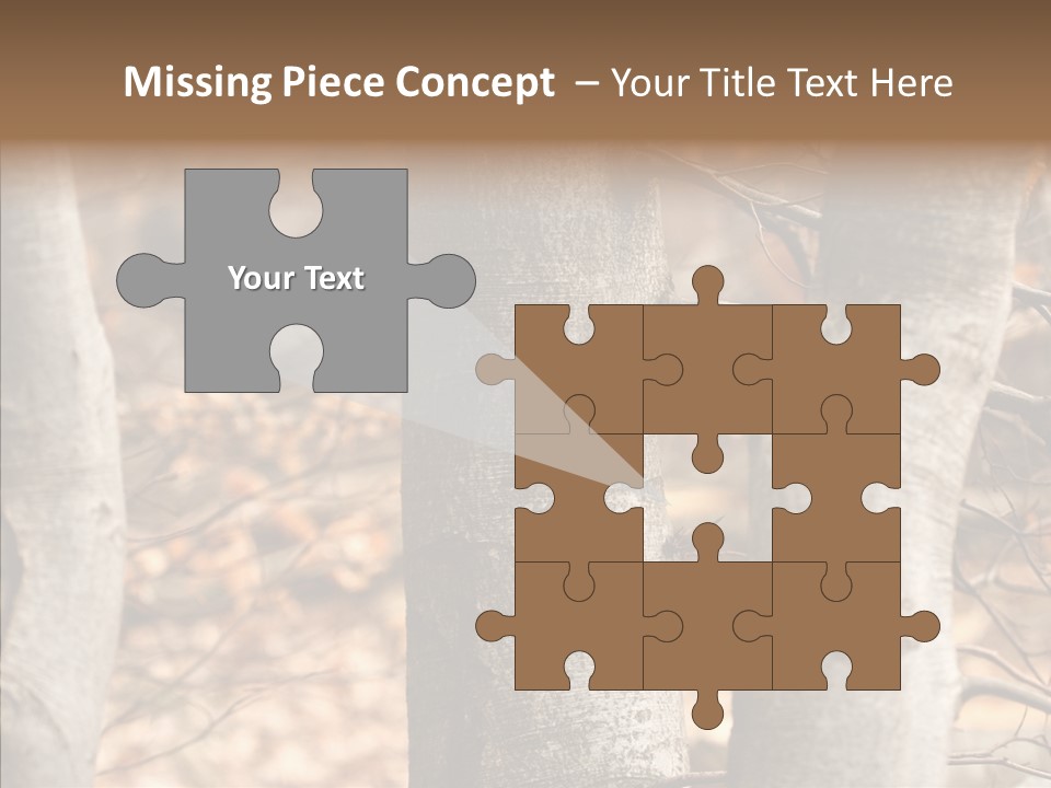 Shape Tree Detail PowerPoint Template