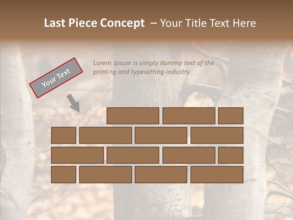 Shape Tree Detail PowerPoint Template