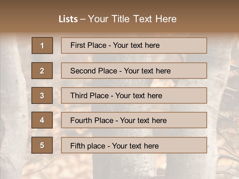 Shape Tree Detail PowerPoint Template